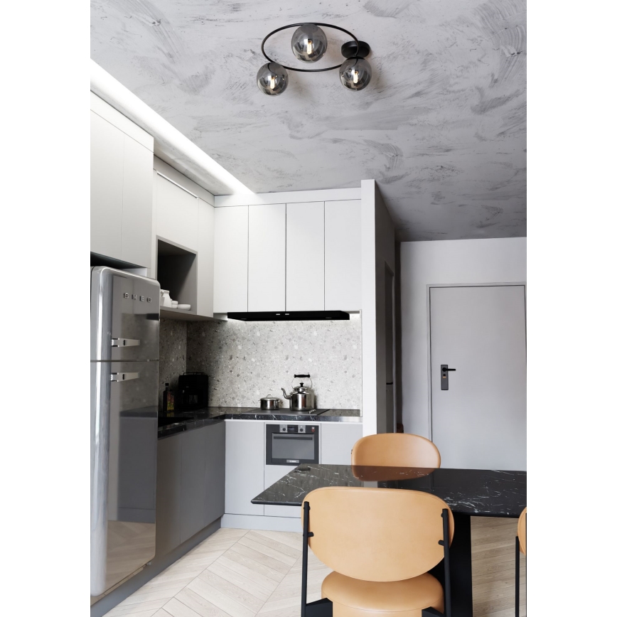 Plafonjera SOPRA 3xE14/10W/230V crni