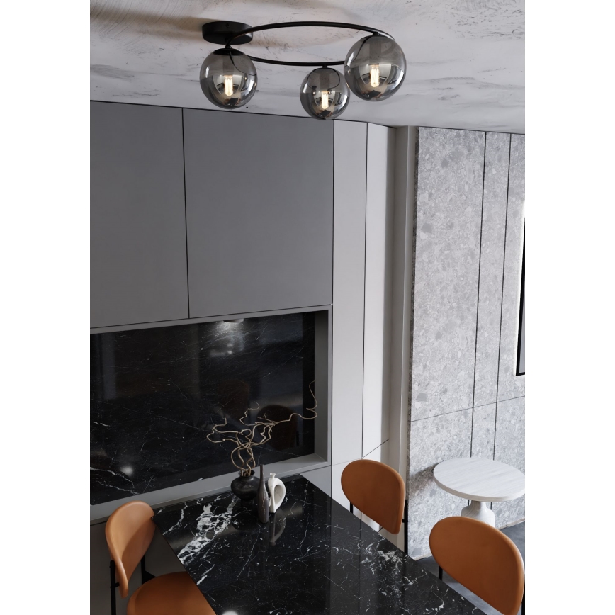 Plafonjera SOPRA 3xE14/10W/230V crni