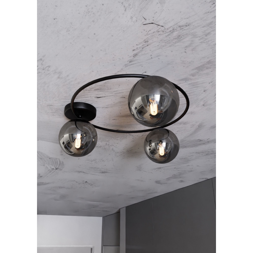 Plafonjera SOPRA 3xE14/10W/230V crni