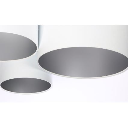 Plafonjera SPACE 3xE27/60W/230V bela/srebrni