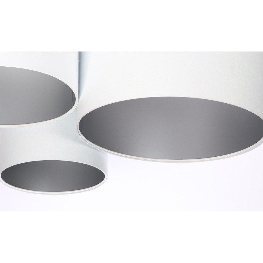 Plafonjera SPACE 3xE27/60W/230V bela/srebrni