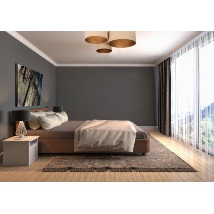 Plafonjera SPACE 3xE27/60W/230V bež/zl.
