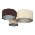 Plafonjera SPACE 3xE27/60W/230V cream/braon/bež
