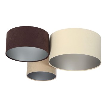 Plafonjera SPACE 3xE27/60W/230V cream/braon/bež