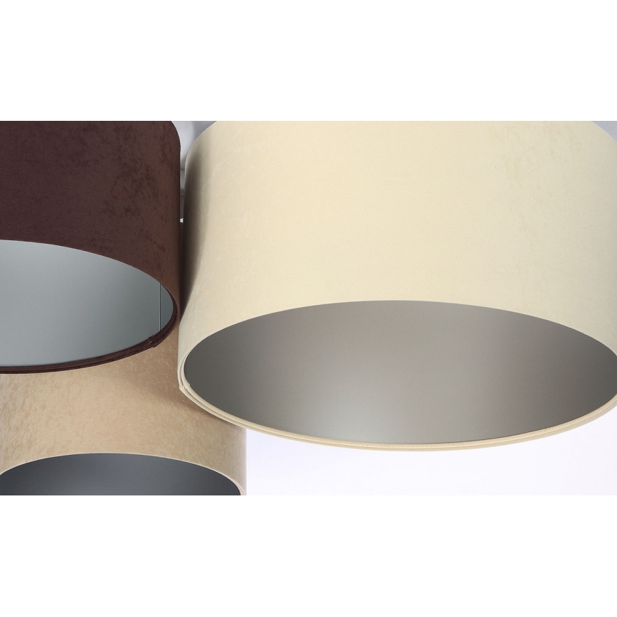 Plafonjera SPACE 3xE27/60W/230V cream/braon/bež