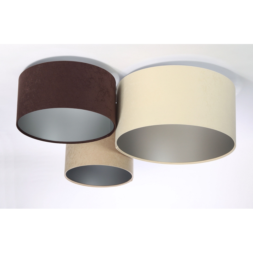 Plafonjera SPACE 3xE27/60W/230V cream/braon/bež