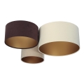 Plafonjera SPACE 3xE27/60W/230V cream/braon/bež