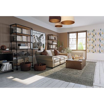 Plafonjera SPACE 3xE27/60W/230V cream/braon/bež