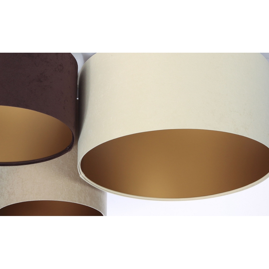 Plafonjera SPACE 3xE27/60W/230V cream/braon/bež