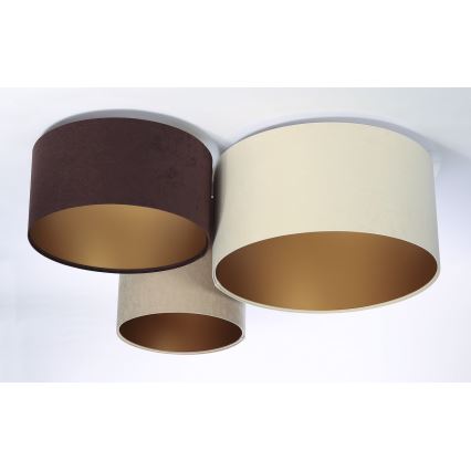 Plafonjera SPACE 3xE27/60W/230V cream/braon/bež