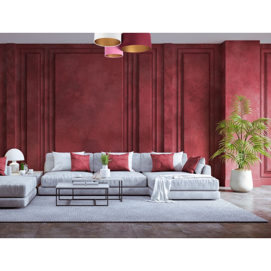 Plafonjera SPACE 3xE27/60W/230V crveni/bela/roze