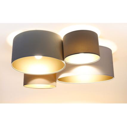 Plafonjera SPACE 4xE27/60W/230V bež/bela/zl.