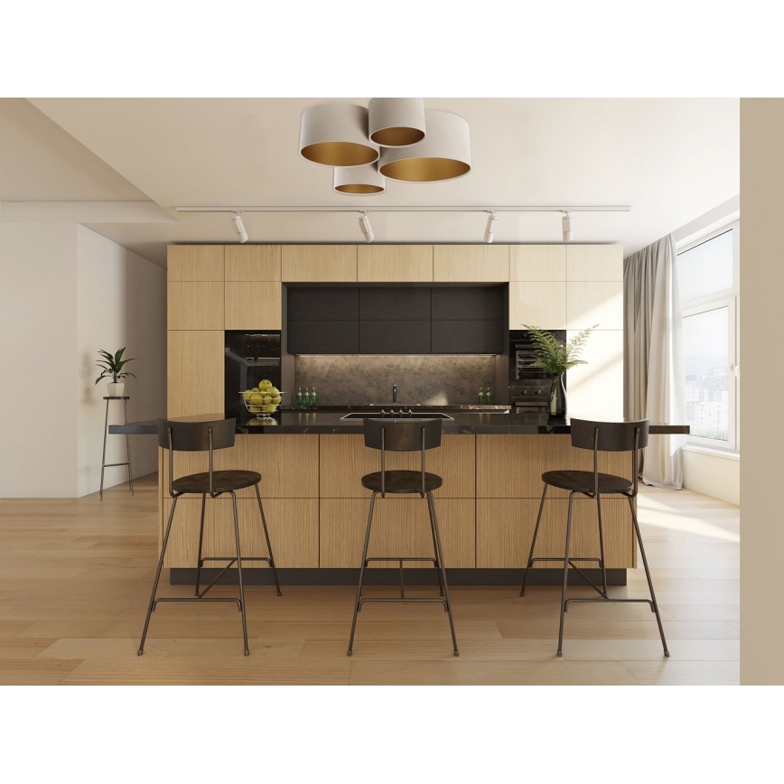 Plafonjera SPACE 4xE27/60W/230V bež/zl.