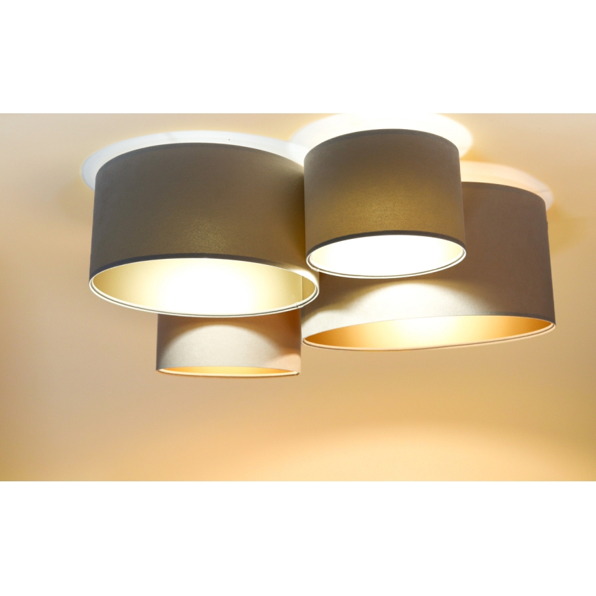Plafonjera SPACE 4xE27/60W/230V bež/zl.