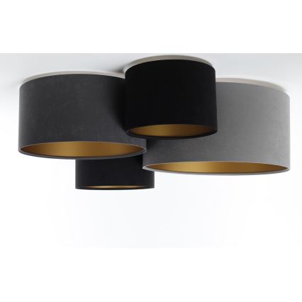 Plafonjera SPACE 4xE27/60W/230V siv/crni/zl.