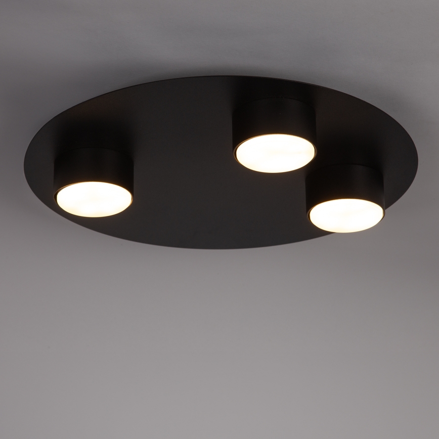 Plafonjera STAR 3xGX53/12W/230V crni