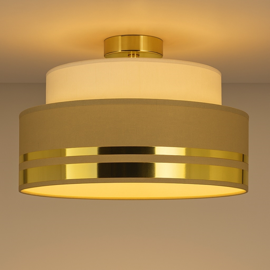 Plafonjera TAMI 1xE27/60W/230V bež/braon/zl.