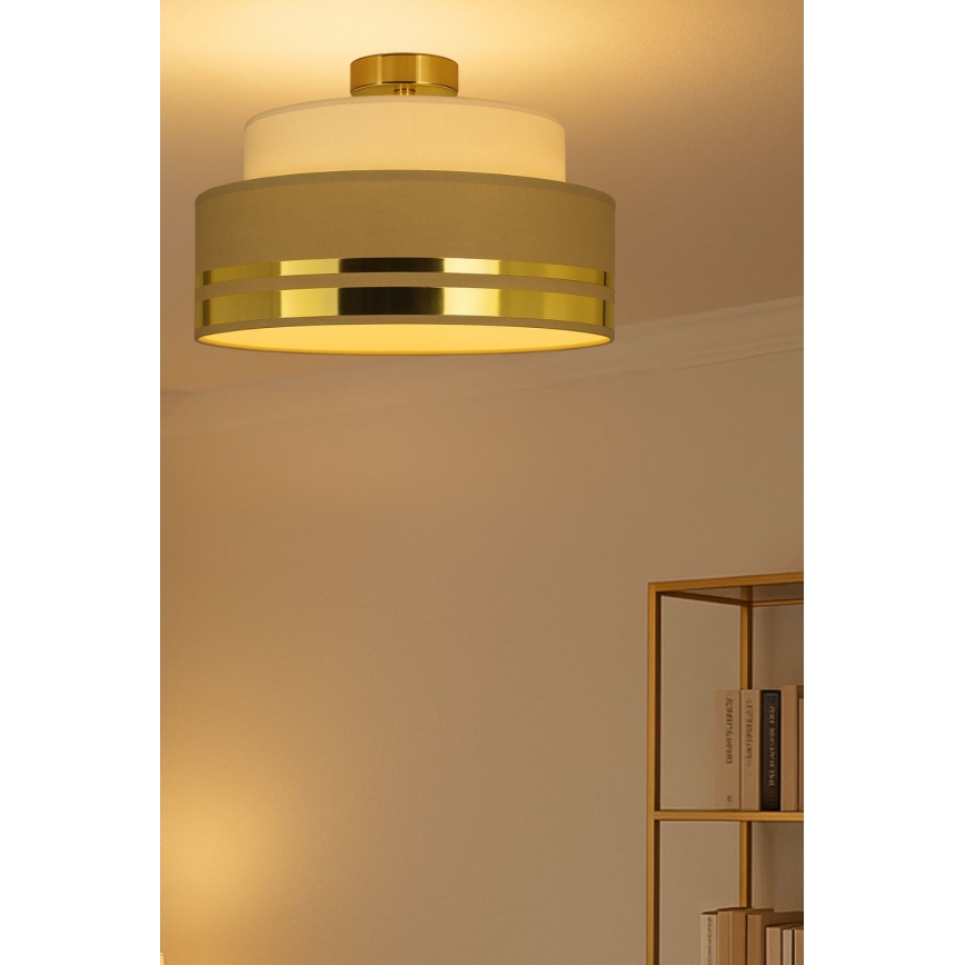 Plafonjera TAMI 1xE27/60W/230V bež/braon/zl.