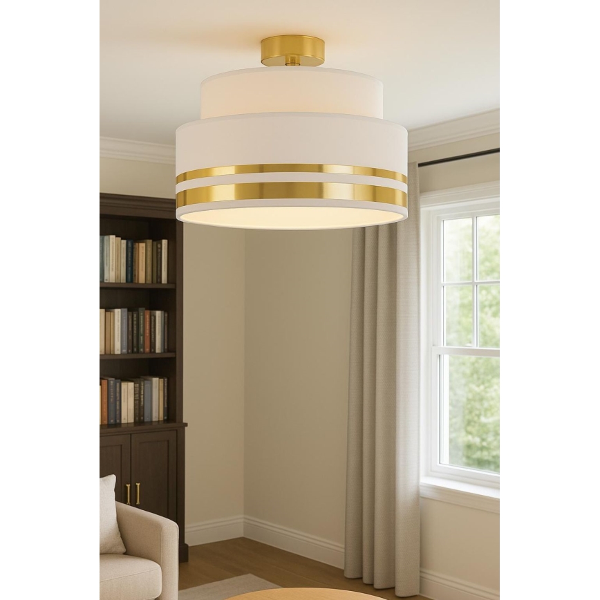 Plafonjera TAMI 1xE27/60W/230V bež/zl.