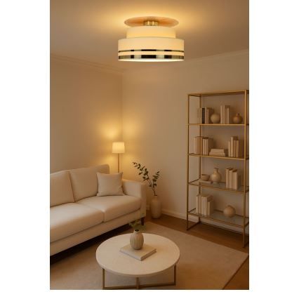 Plafonjera TAMI 1xE27/60W/230V bež/zl.