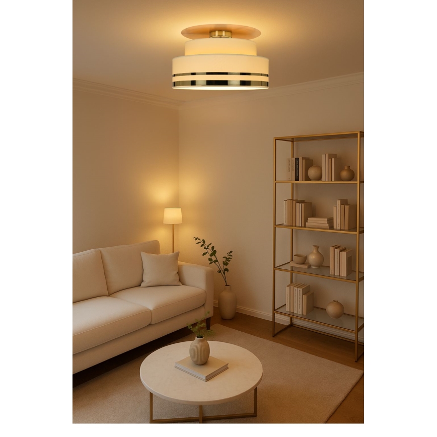 Plafonjera TAMI 1xE27/60W/230V bež/zl.