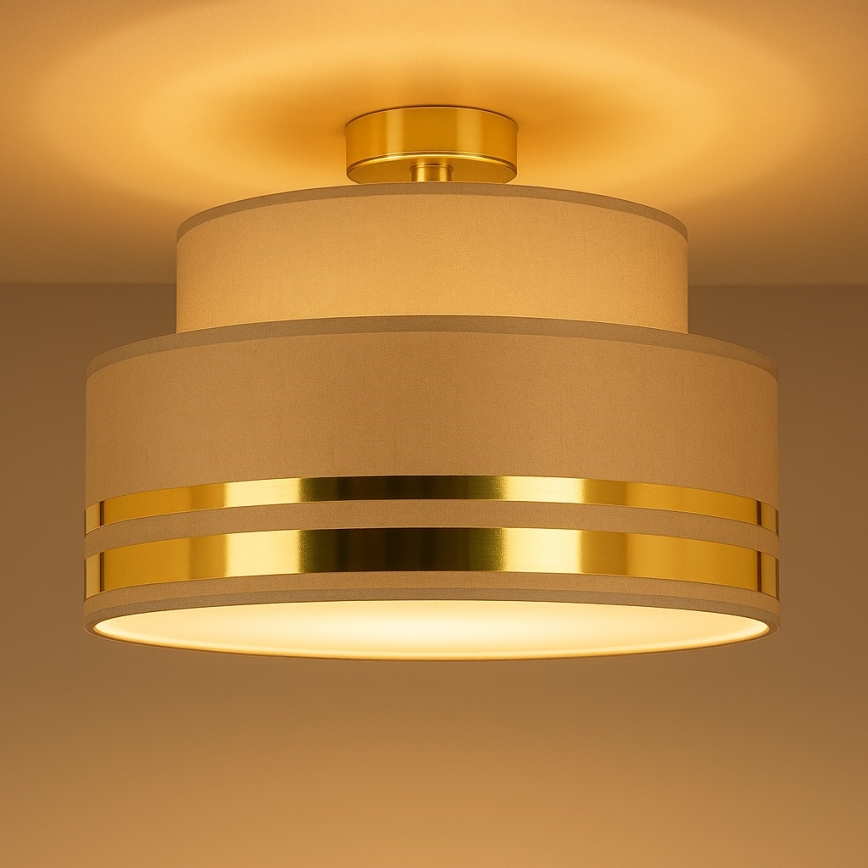 Plafonjera TAMI 1xE27/60W/230V braon/zl.