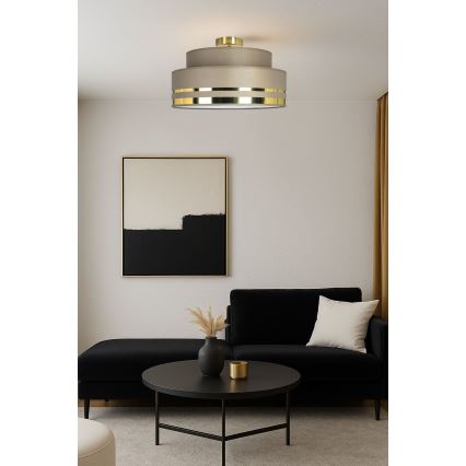 Plafonjera TAMI 1xE27/60W/230V braon/zl.