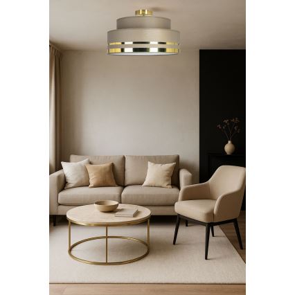 Plafonjera TAMI 1xE27/60W/230V braon/zl.