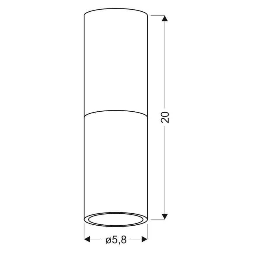 Plafonjera TUBA 1xGU10/15W/230V