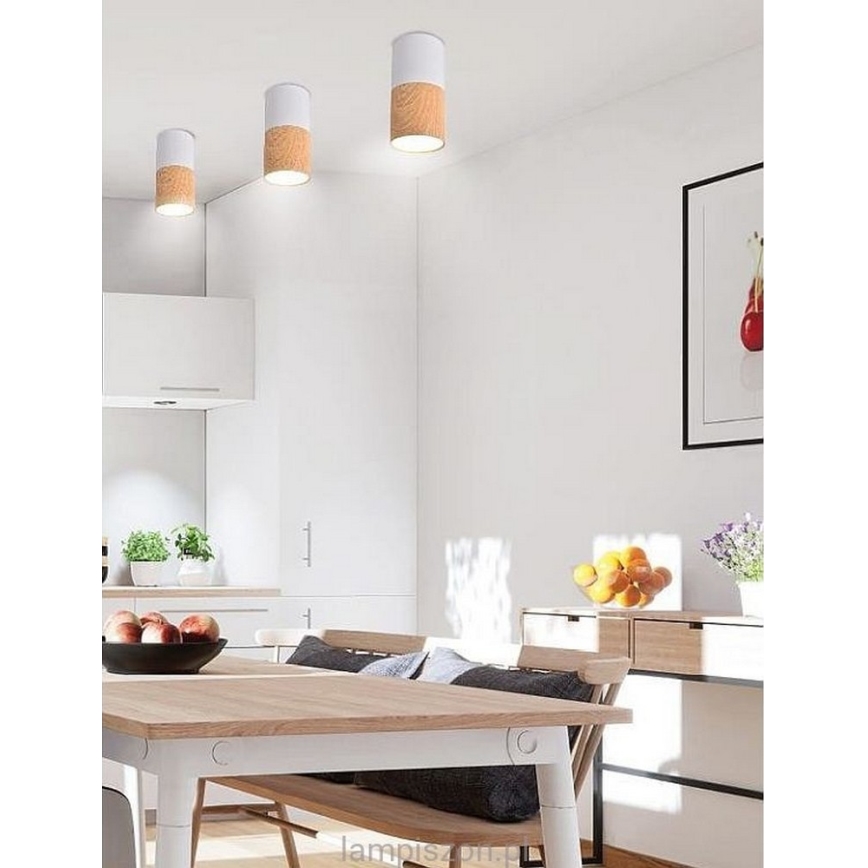 Plafonjera TUBA 1xGU10/50W/230V bela