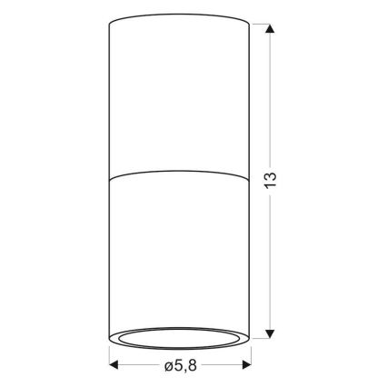 Plafonjera TUBA 1xGU10/50W/230V bela