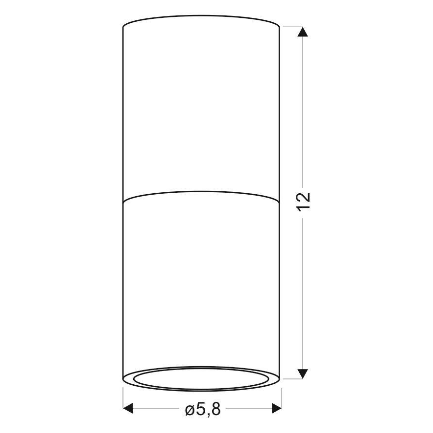 Plafonjera TUBA 1xGU10/50W/230V crni