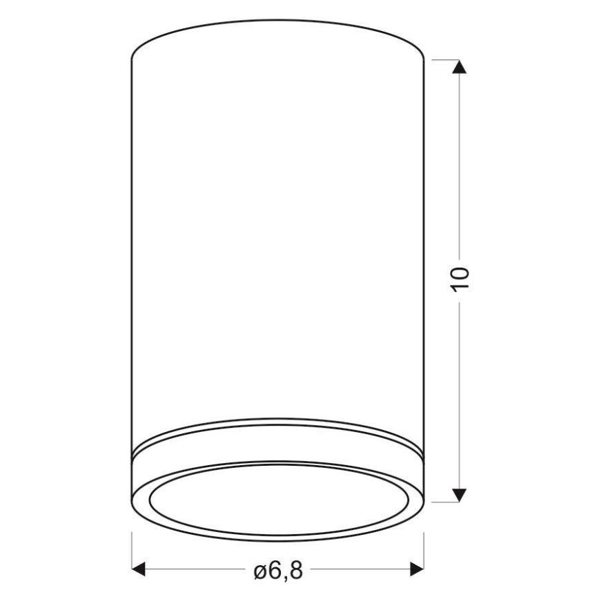 Plafonjera TUBA GU10/15W/230V