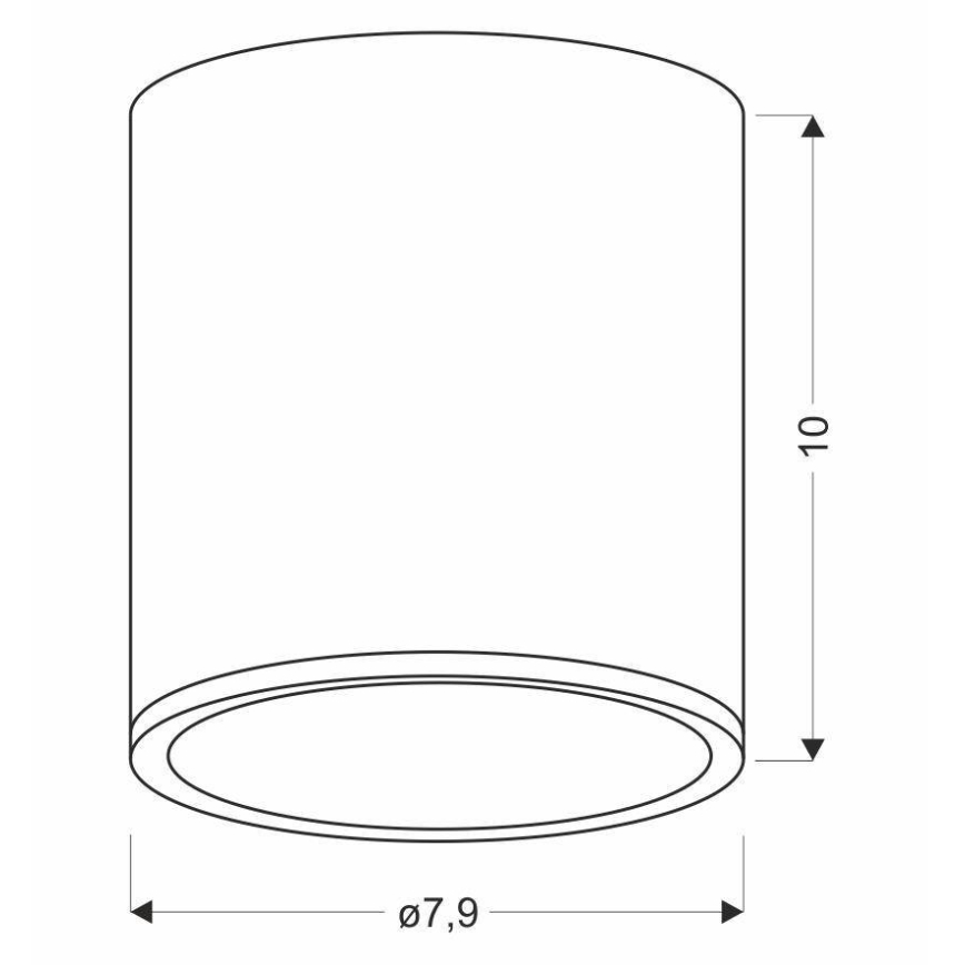 Plafonjera TUBA GU10/15W/230V