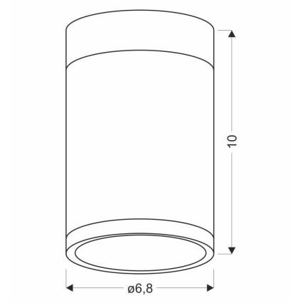 Plafonjera TUBA GU10/15W/230V