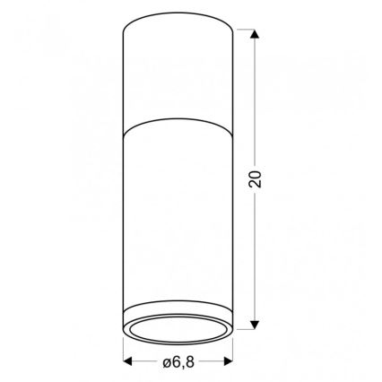 Plafonjera TUBA GU10/15W/230V