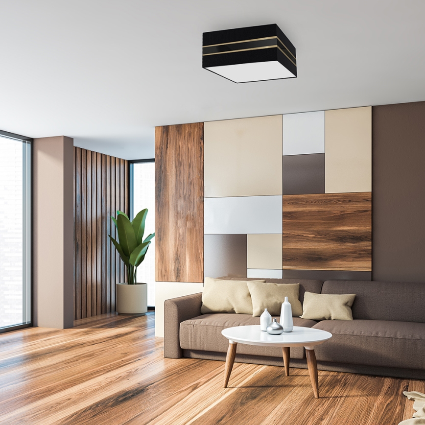 Plafonjera ULTIMO 2xE27/60W/230V crni