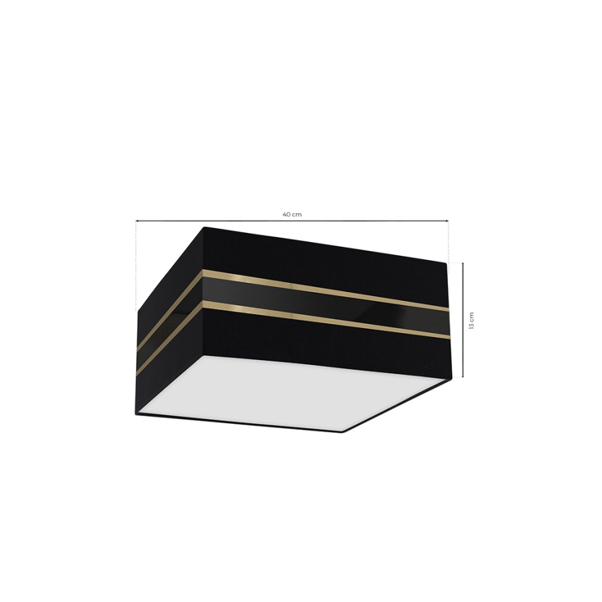 Plafonjera ULTIMO 2xE27/60W/230V crni