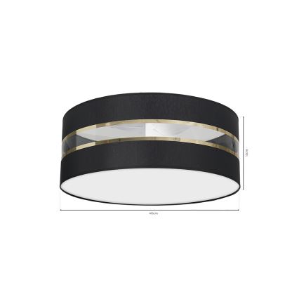 Plafonjera ULTIMO 2xE27/60W/230V crni