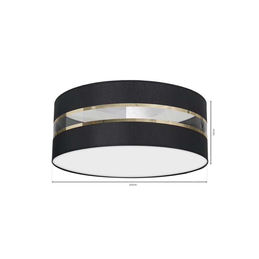 Plafonjera ULTIMO 2xE27/60W/230V crni