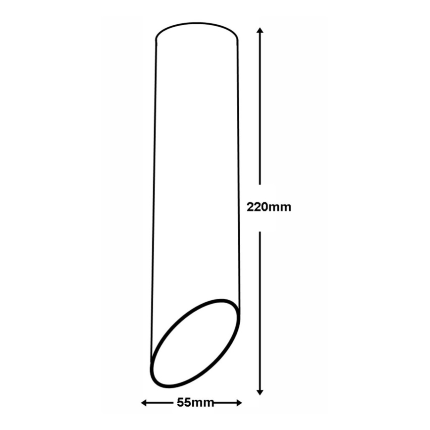 Plafonjera VALDA 1xGU10/60W/230V crni