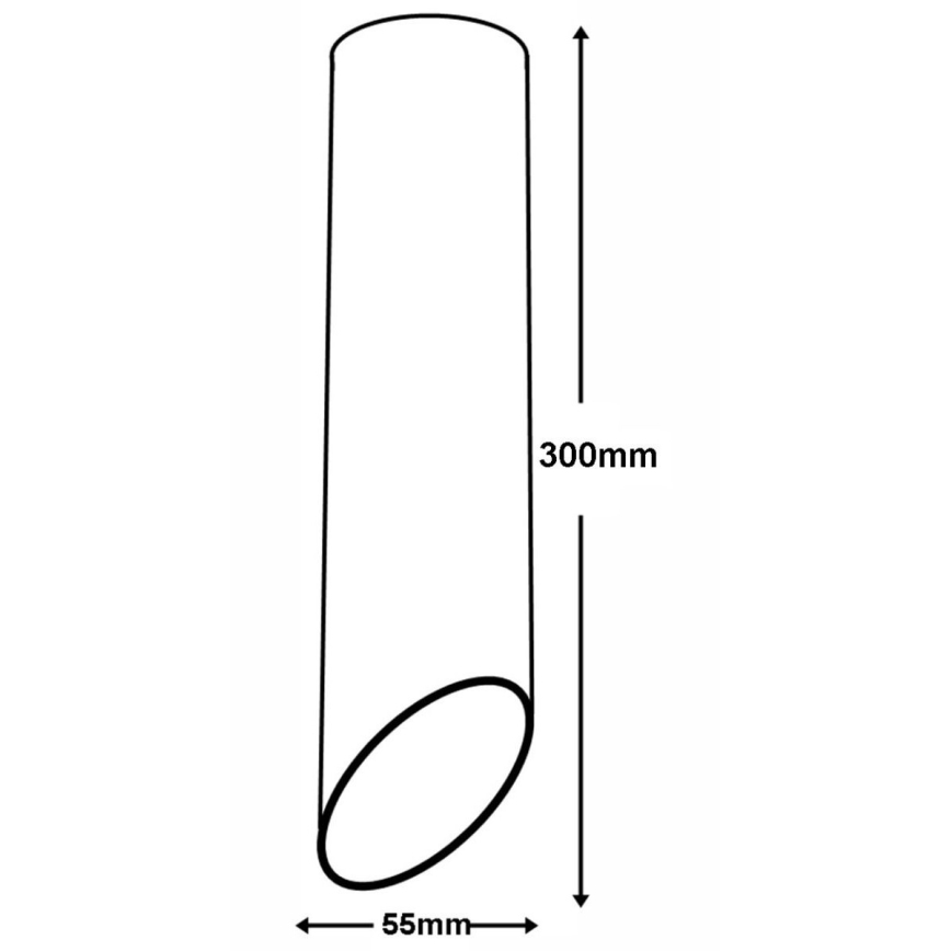 Plafonjera VALDA 1xGU10/60W/230V crni
