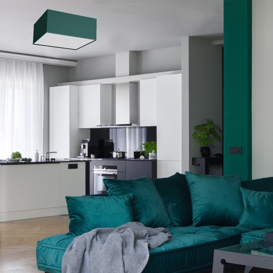 Plafonjera VERDE 3xE27/60W/230V 50x50 cm zelena