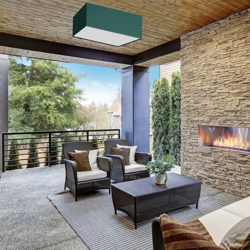 Plafonjera VERDE 3xE27/60W/230V 50x50 cm zelena