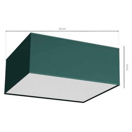 Plafonjera VERDE 3xE27/60W/230V 50x50 cm zelena