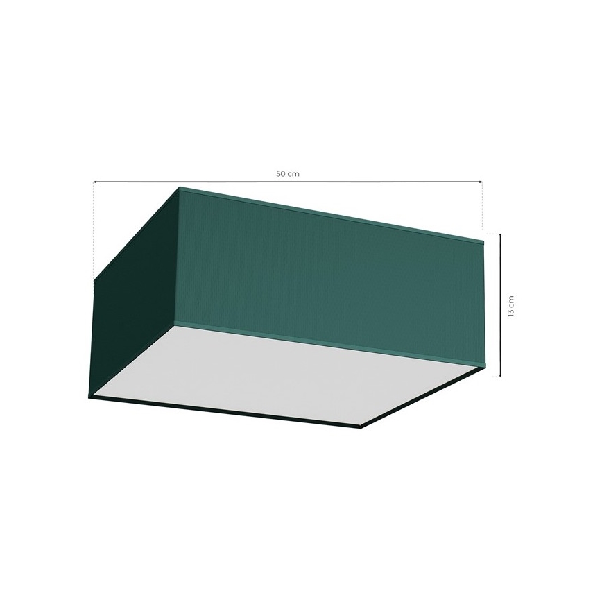 Plafonjera VERDE 3xE27/60W/230V 50x50 cm zelena