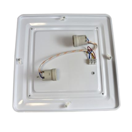 Plafonjera WILTON 2xE27/60W/230V 37,5x37,5 cm crni