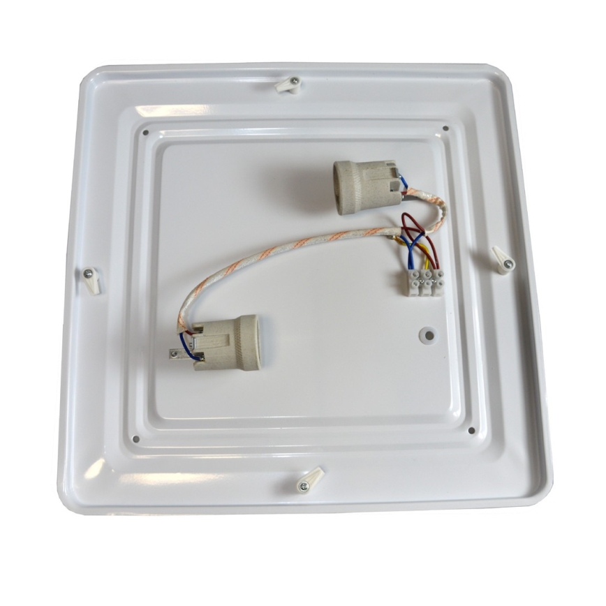 Plafonjera WILTON 2xE27/60W/230V 37,5x37,5 cm crni