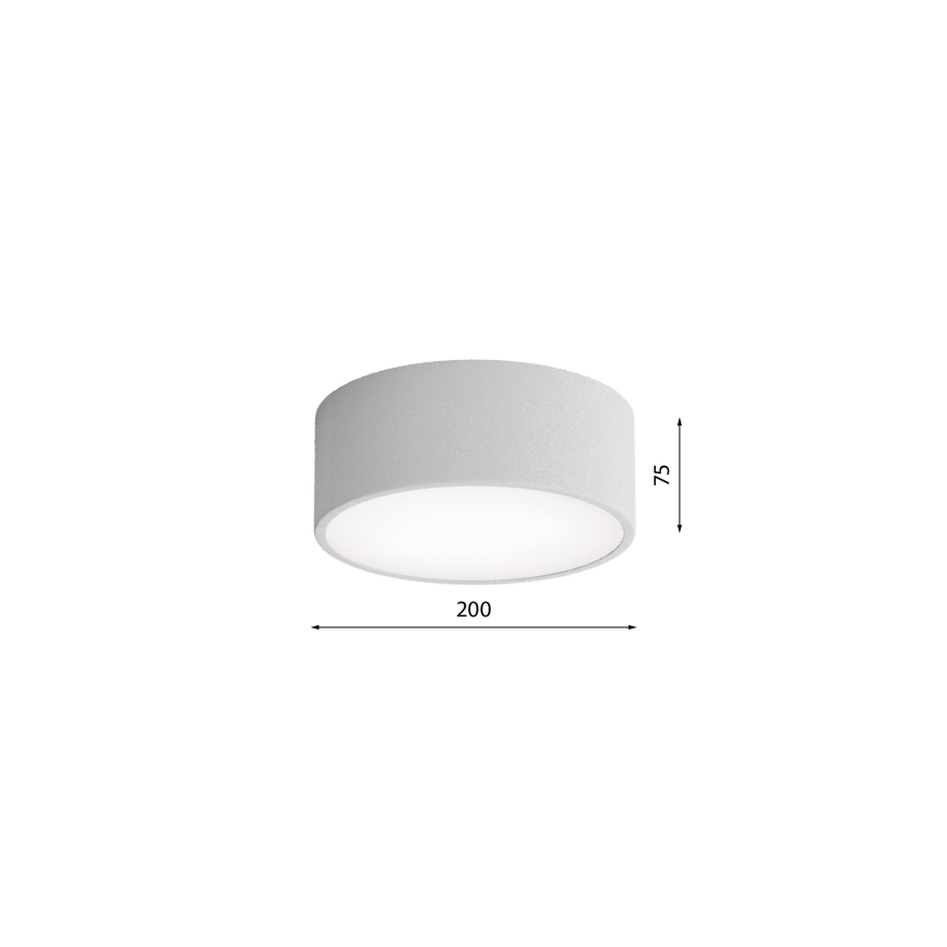 Plafonjera za kup. CLEO 1xE27/24W/230V pr. 20 cm siv IP54