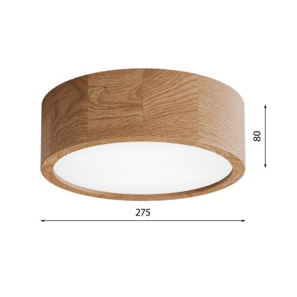 Plafonjera za kup. CLEO 2xE27/24W/230V IP54 pr. 27,5 cm hrast